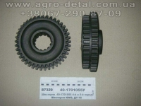 Шестерня 40-1701055 ведущая 4-й и 5-й передачи Z=37/41 промежуточного вала коробки передач трактора ЮМЗ,ЮМЗ-6